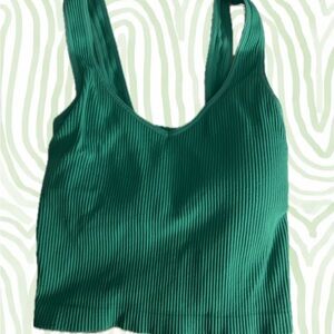 Emerald Ribbed Women's Tank Top